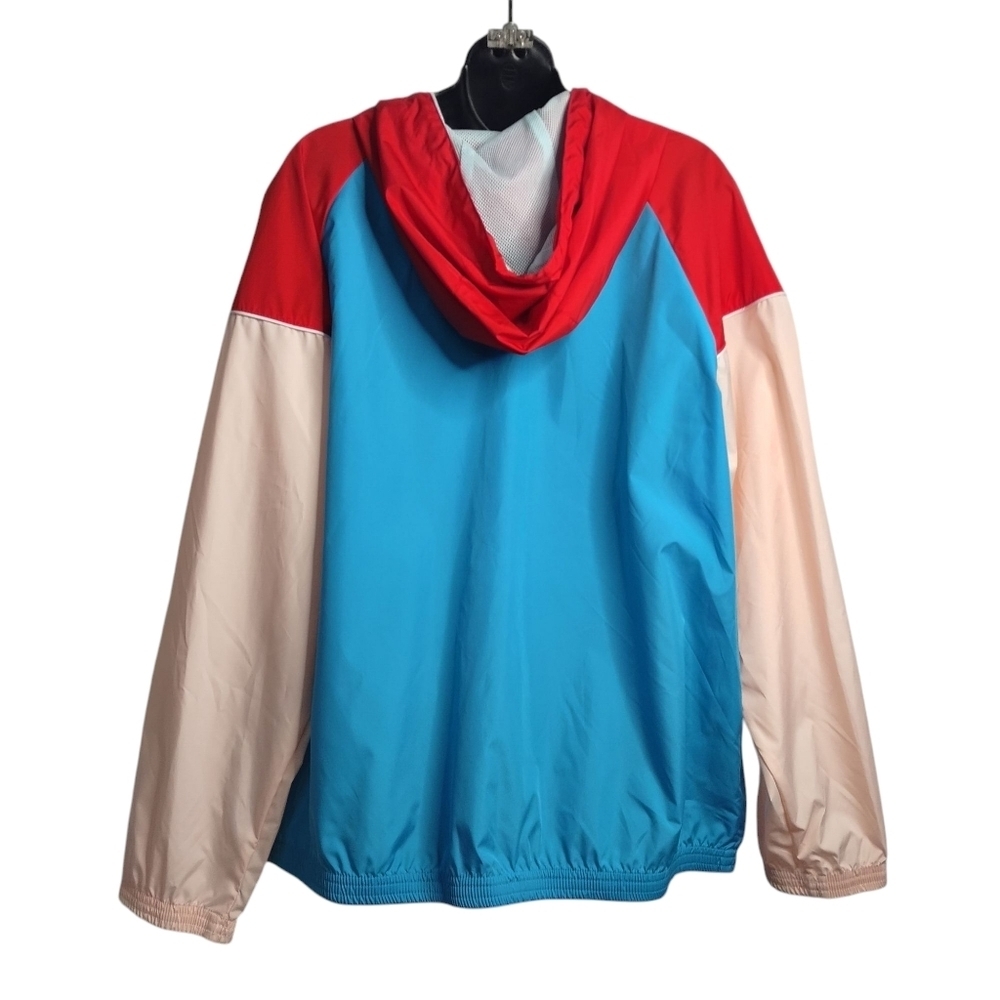 VTG Xersion Hooded Windbreaker Multicolor Zipper Pockets Elastic Waist Sz XXL - Picture 2 of 9